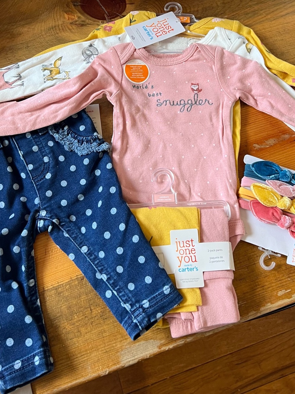 Carter's Pink "World's Best Snuggler" Baby Bundle Set size NB Newborn